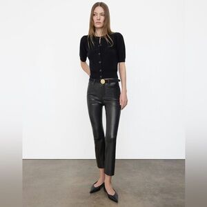 Frame Leather Bootcut Pants